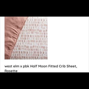West Elm Pottery Barn Kids Half Moon Crib Sheet NEW